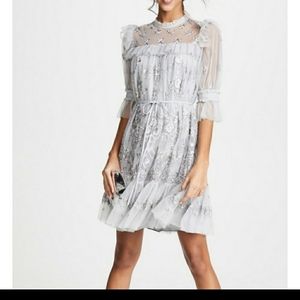 Needle and thread lace illusion dress